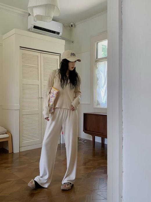 lulu风～羊绒质感连帽家居服套装 可外穿秋季休闲遛弯套装长袖长裤睡衣懒人两件套 商品图7