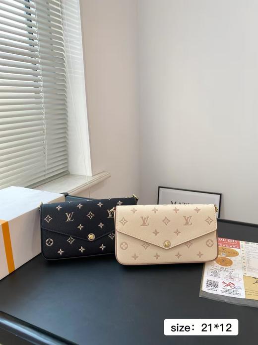 G499路易W登SPEEDY 20奶蓝色枕头包斜挎老花百搭 商品图0