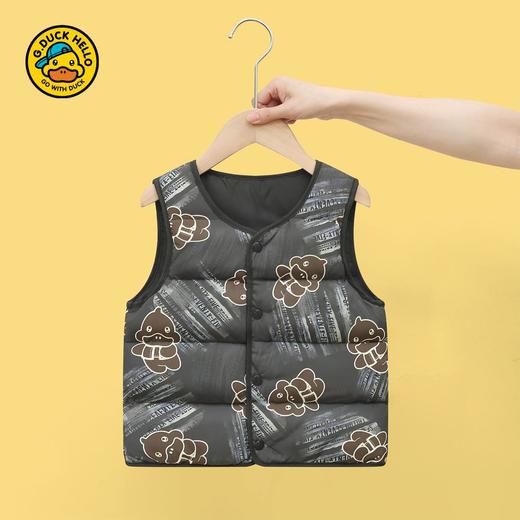 G.DUCKKIDS小黄鸭儿童轻薄羽绒服马甲中小童校园内搭保暖双面穿背心羽绒内胆90-130 商品图3