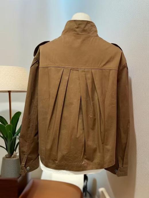 【秋新品】古泥品牌7391 100%棉假两件短款风衣外套-喜出 商品图3