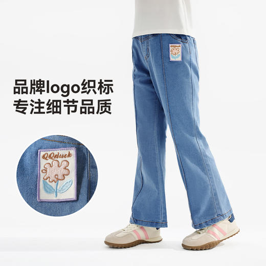 【清仓捡漏】【160】【可可鸭】女童裤子春秋儿童牛仔裤休闲喇叭裤 商品图3