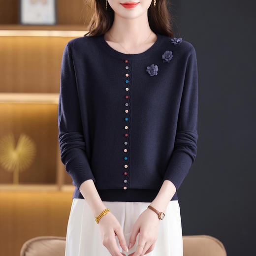 CC 27-25130圆领针织衫宽松毛衣上衣 商品图1