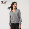 【sw速惟】简约经典秋冬针织披肩开衫S4AW4180 商品缩略图0