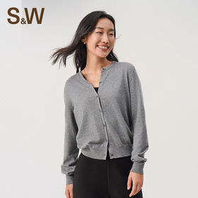 【sw速惟】简约经典秋冬针织披肩开衫S4AW4180