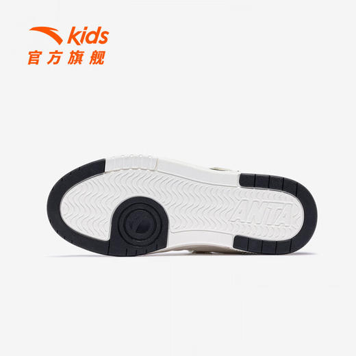 安踏儿童运动鞋街域男大童生活经典黑白搭扣低帮板鞋312548008 商品图5