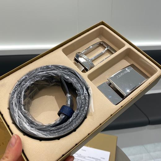 G519巴B莉经典斜纹腰带双扣头皮带 商品图2