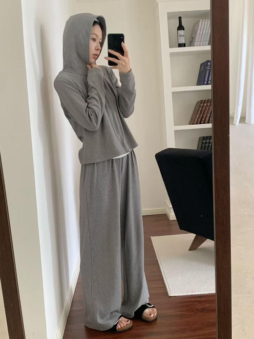 lulu风～羊绒质感连帽家居服套装 可外穿秋季休闲遛弯套装长袖长裤睡衣懒人两件套 商品图6