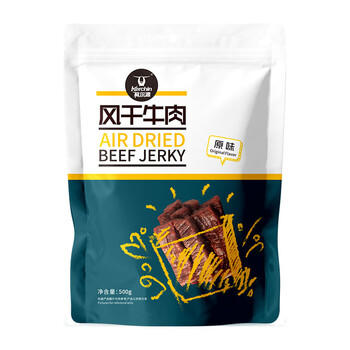 科尔沁手撕风干牛肉干 原味500g净含量 量贩装 休闲零食 肉干肉脯 特产 商品图5