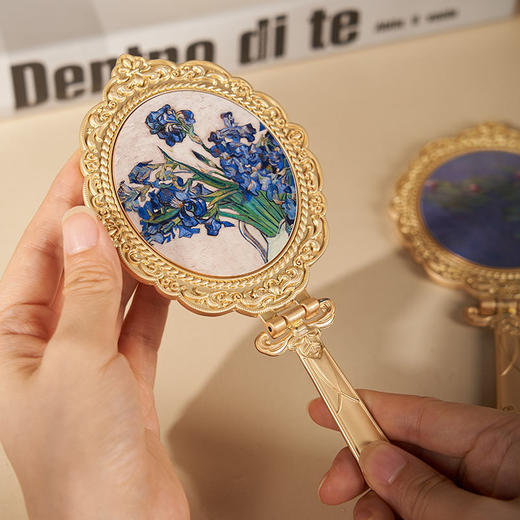 物兮物 致敬大师系列 梵高鸢尾花  莫奈睡莲  折叠化妆镜 商品图1