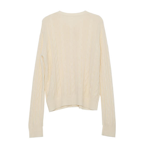 VIMAGE纬漫纪绵羊毛复古多色时尚绞花针织开衫上衣2025秋季新款V2401103 商品图9