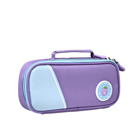 「英伦风！大容量」笔袋简约可爱男女生潮流文具盒小学生铅笔盒手提笔袋 商品图4