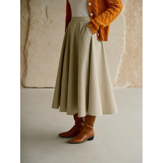 HeyDressA摆拼接棉质伞裙 商品图3