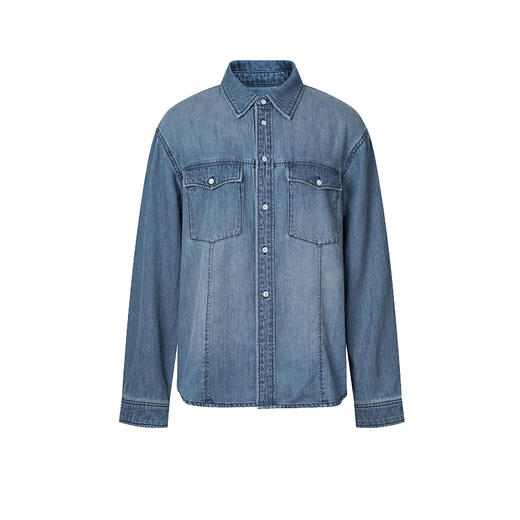 HeyDress宽松水洗复古牛仔衬衫 商品图4