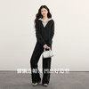 【09/17新品】熙世界懒人休闲套装女2025秋季新款运动风连帽卫衣阔腿长裤两件套 商品缩略图2