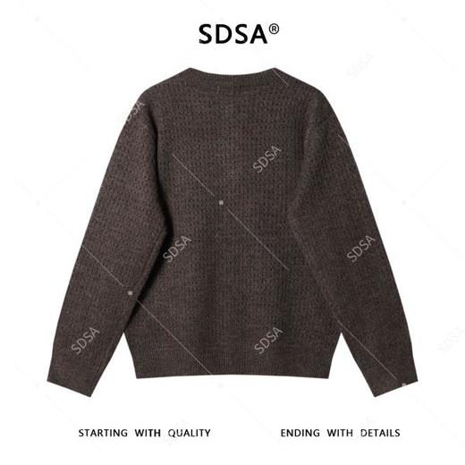 2218SDSA男士秋冬新款痞帅男装复古休闲撞色开衫针织衫慵懒风圆领毛衣 商品图4