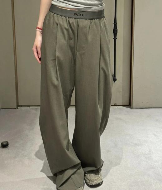 重磅渠道  贸易公司  Lew精纺羊毛织带长裤 松紧腰阔腿裤  欧洲进口精纺羊毛 商品图0