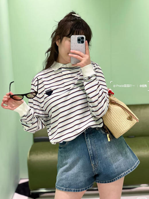 TY464- 普拉达 25新款条纹翻领polo衫(PG*MM)9.16直播款 商品图3