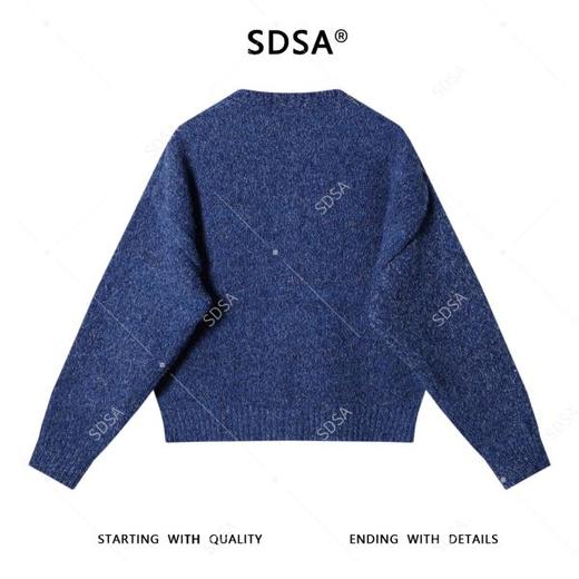 72579SDSA男士秋冬新款痞帅男装潮牌宽松撞色纽扣V领针织衫慵懒风毛衣 商品图5