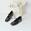 经典鲨2025秋季专柜新款复古方头平底一字带舒适通勤单鞋女KW178-537061 商品缩略图1
