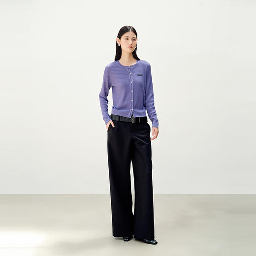 NEELLY纳俪商场同款秋季新款宽松慵懒阔腿裤女垂感百搭直筒长裤N25083H01131 商品图1