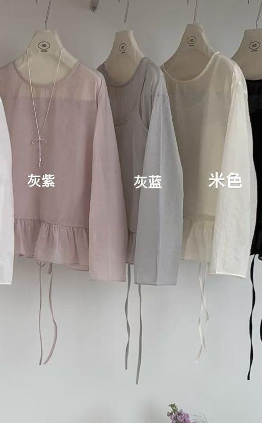 天丝棉！【秋上新】8939 多穿款82%天丝棉超仙两件套长袖小衫-喜出 商品图9