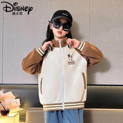 迪士尼女童外套春秋款棒球服2025新款儿童上衣春季洋气女大童春装 商品图2