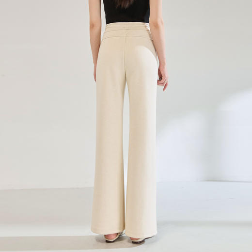 「高货sh」全新升级【铂金会员247/天猫329/差价82】(95252)洛诗琳百搭显瘦微喇卫裤2025秋季新款高腰直筒显瘦休闲裤 商品图4