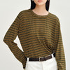 NEELLY纳俪商场同款秋新款经典复古条纹针织衫女撞色通勤长袖上衣N25082A01081 商品缩略图2