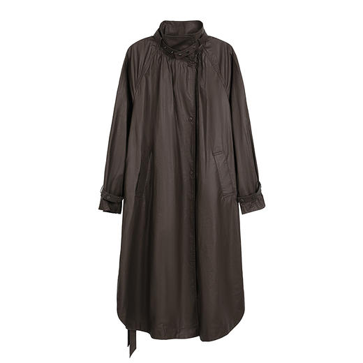 NEELLY纳俪商场同款秋季新款设计感宽松长风衣女经典时尚休闲外套N25082F01096 商品图3