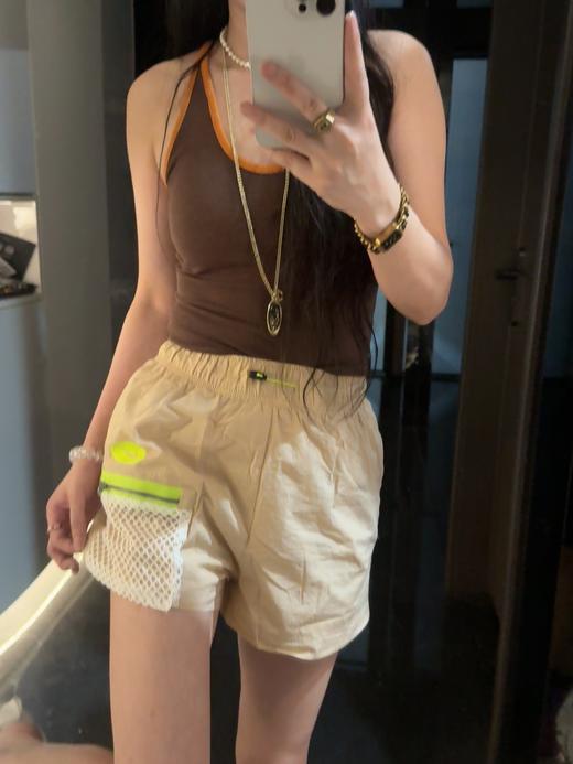 NK梭织网眼拼色女款短裤（蕾姐蓝色穿的L！杏色穿的Ｓ） 商品图8