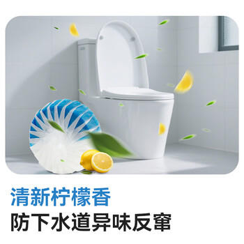 京东京造马桶清洁剂50g*5块 柠檬香洁厕块洁厕宝蓝泡泡洁厕灵厕所洁厕球 /家庭清洁/纸品 /家庭环境清洁 /洁厕灵 商品图4