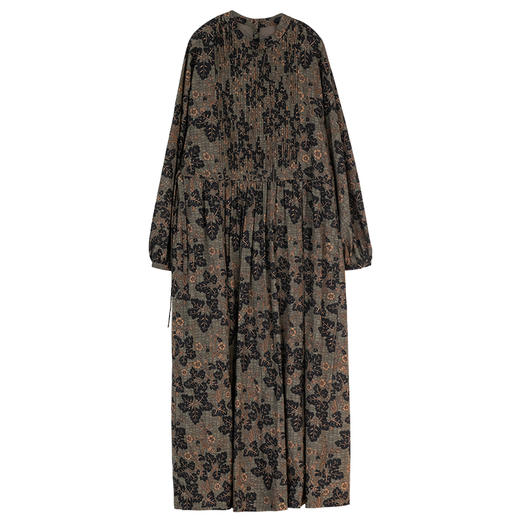 牧衣游原创 100支进口印花匹马棉连衣裙秋新款宽松文艺长裙 番禧 商品图4