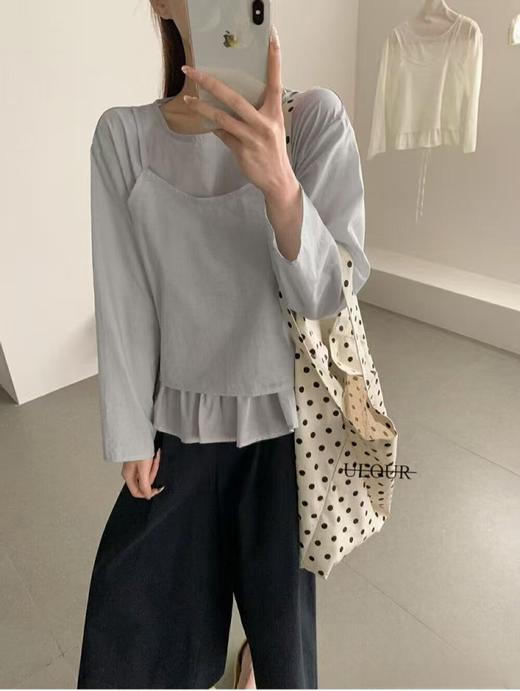 天丝棉！【秋上新】8939 多穿款82%天丝棉超仙两件套长袖小衫-喜出 商品图6