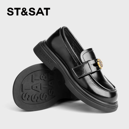 【童鞋】星期六山茶花扣饰漆皮女童乐福鞋SSD3191U19 商品图2