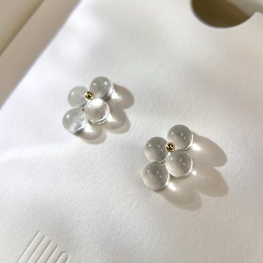 北京仓｜BUBUN-organ #12-四颗 菱形 冷工玻璃 耳环（小号）［日本设计师］ 商品图5