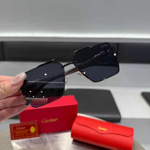 G517卡地亚 新款纯钛无框钻石切割太阳镜高端太阳镜 商品图1