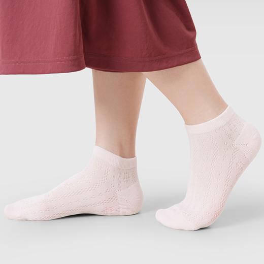 SUKENO夏季凉感舒适船袜女式短袜镂空网面袜子 商品图2