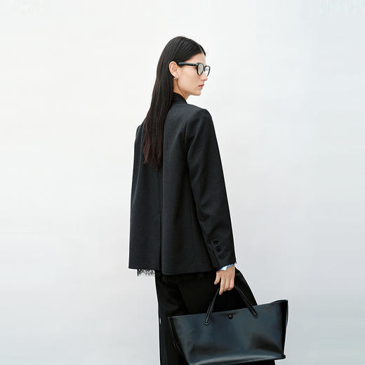 NEELLY纳俪商场同款秋季新款极简随性短外套女百搭高知西装外套N25083W01119 商品图1