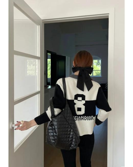 TY454-Dior 迪奥 熊猫黑白配色学院风Polo领针织毛衣（PG*MM）9.16直播款 商品图1