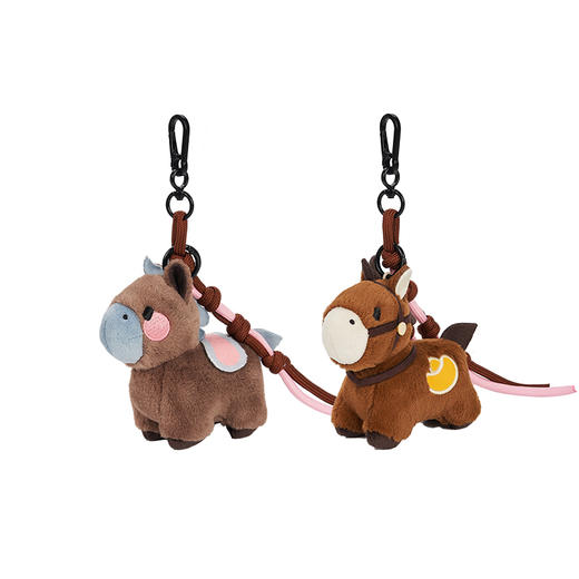 大英博物馆 新年系列 萌马毛绒包包 挂件 灰咖 棕色 商品图4