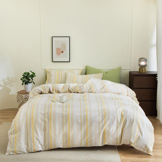 无印良品\無印良品水洗色织全棉四件套--条纹之旅 商品图1