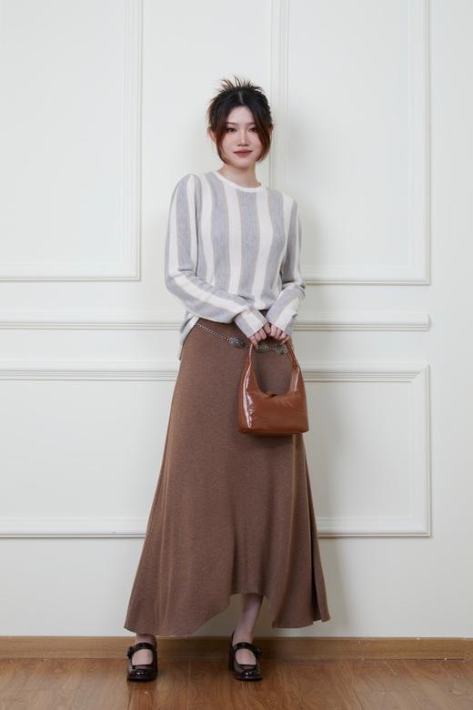 ANSUABEL 舒适条纹针织上衣半裙套装 18876 商品图6