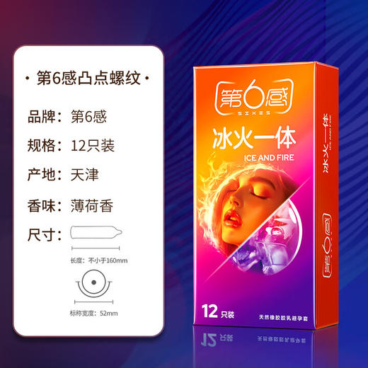 第六感 避孕套 安全套冰火一体24只 两重天超薄超滑 男女 成人情趣用品 商品图7