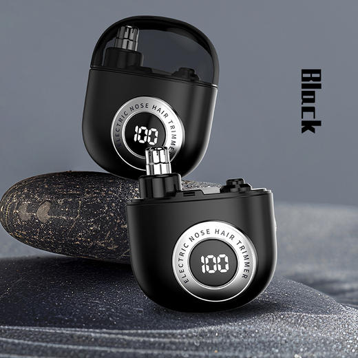 小巧便携【剃须修鼻毛！一步到位】刀头带灯，暗处也能剪净，新款男士鼻毛剪刀迷你数显电动鼻毛器便携式剃鼻毛修剪器。rb 商品图6