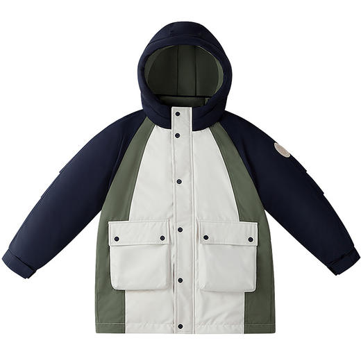 【羽绒填充/内里加绒双重暖】男女童中长款羽绒服冬季新款安奈儿童装EM545611 商品图7