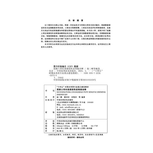 混凝土坝长效服役性态智能诊断（“十四五”时期水利类专业重点建设教材） 商品图2