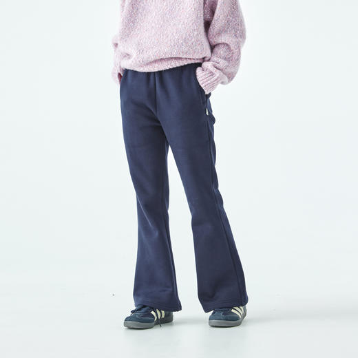 预售1.4发 棵初25年秋冬新款亲子中大童内里加绒喇叭卫裤抗菌抗静电休闲裤子 商品图2
