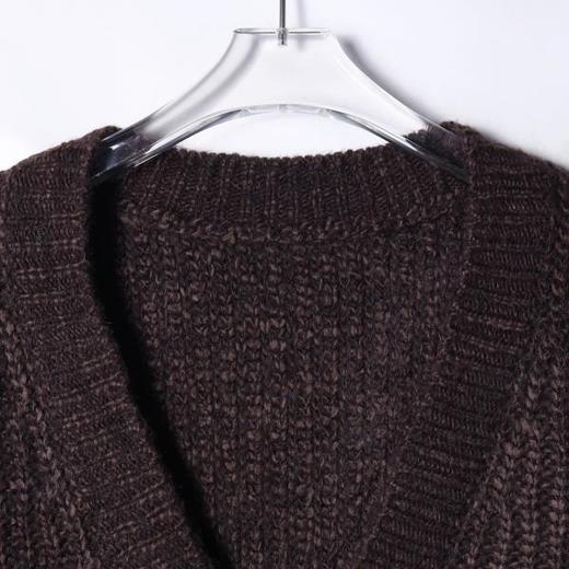 91317SDSA男士秋冬新款痞帅男装美式复古纽扣开衫V领设计师百搭毛衣 商品图1