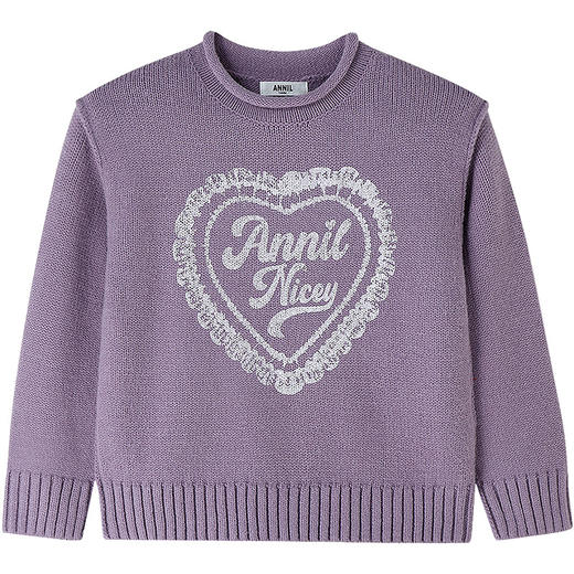 女童圆领长袖针织衫冬季新款安奈儿童装EG544658 商品图5