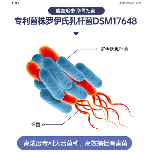 【抗幽罗伊氏乳杆菌益生菌】MicrobiomeLabs  PyloGuard罗伊氏乳杆菌益生菌 商品图3